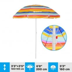 NISUS Beach Umbrellas 4 Ft, 5 Ft Bright Folding Beach Umbrella With Carry Bag 28 NISUS Beach Umbrellas 4 Ft, 5 Ft Bright Folding Beach Umbrella With Carry Bag