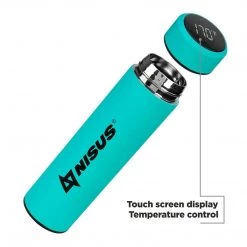 NISUS Water Bottles Stainless Insulated Water Bottle With LED Temperature Display, 15 Oz