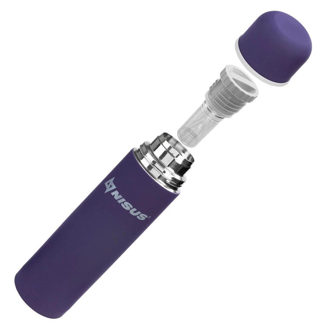 NISUS Portable Insulated Water Flask With Strainer, Purple, 25 Oz 5 NISUS Portable Insulated Water Flask With Strainer, Purple, 25 Oz