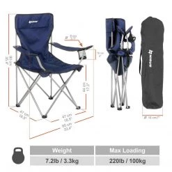 NISUS Portable Reclining Camping Armchair With Cup Holder Armrest Oversize FISHING CHAIRS 9 NISUS Portable Reclining Camping Armchair With Cup Holder Armrest Oversize FISHING CHAIRS