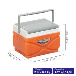 PINNACLE Prudence Portable Hard-Sided Ice Chest For Camping, 4 Qt
