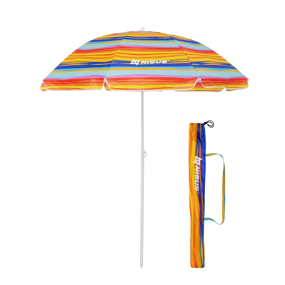 NISUS Beach Umbrellas 4 Ft, 5 Ft Bright Folding Beach Umbrella With Carry Bag 13 NISUS Beach Umbrellas 4 Ft, 5 Ft Bright Folding Beach Umbrella With Carry Bag