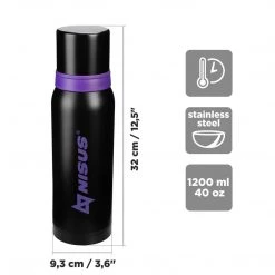 NISUS Water Flasks Big Stainless Steel Water Flask, Wolf Print, 40 Oz