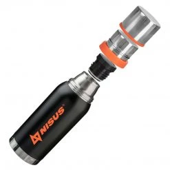 NISUS Compact Insulated Water Flask With Airtight Lid, Black, 33 Oz