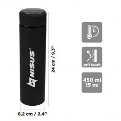 NISUS Water Bottles Stainless Insulated Water Bottle With LED Temperature Display, 15 Oz