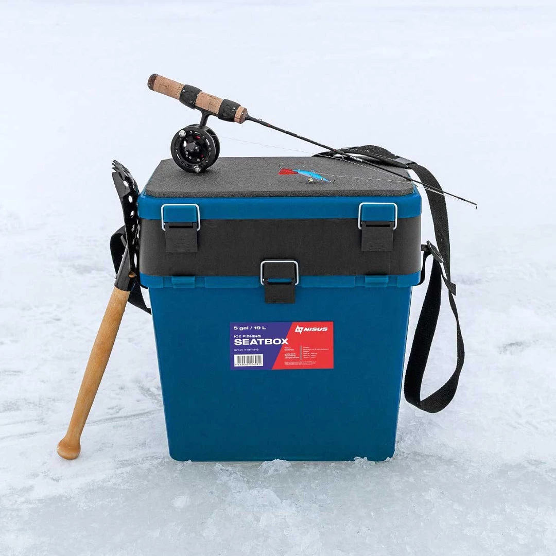 NISUS Ice Fishing Bucket Type Box With Seat | 2 Compartments | 5 Gal 19 NISUS Ice Fishing Bucket Type Box With Seat | 2 Compartments | 5 Gal