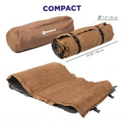 NISUS 2.5-inch Lightweight Self Inflating Camping Sleeping Pad, Beige