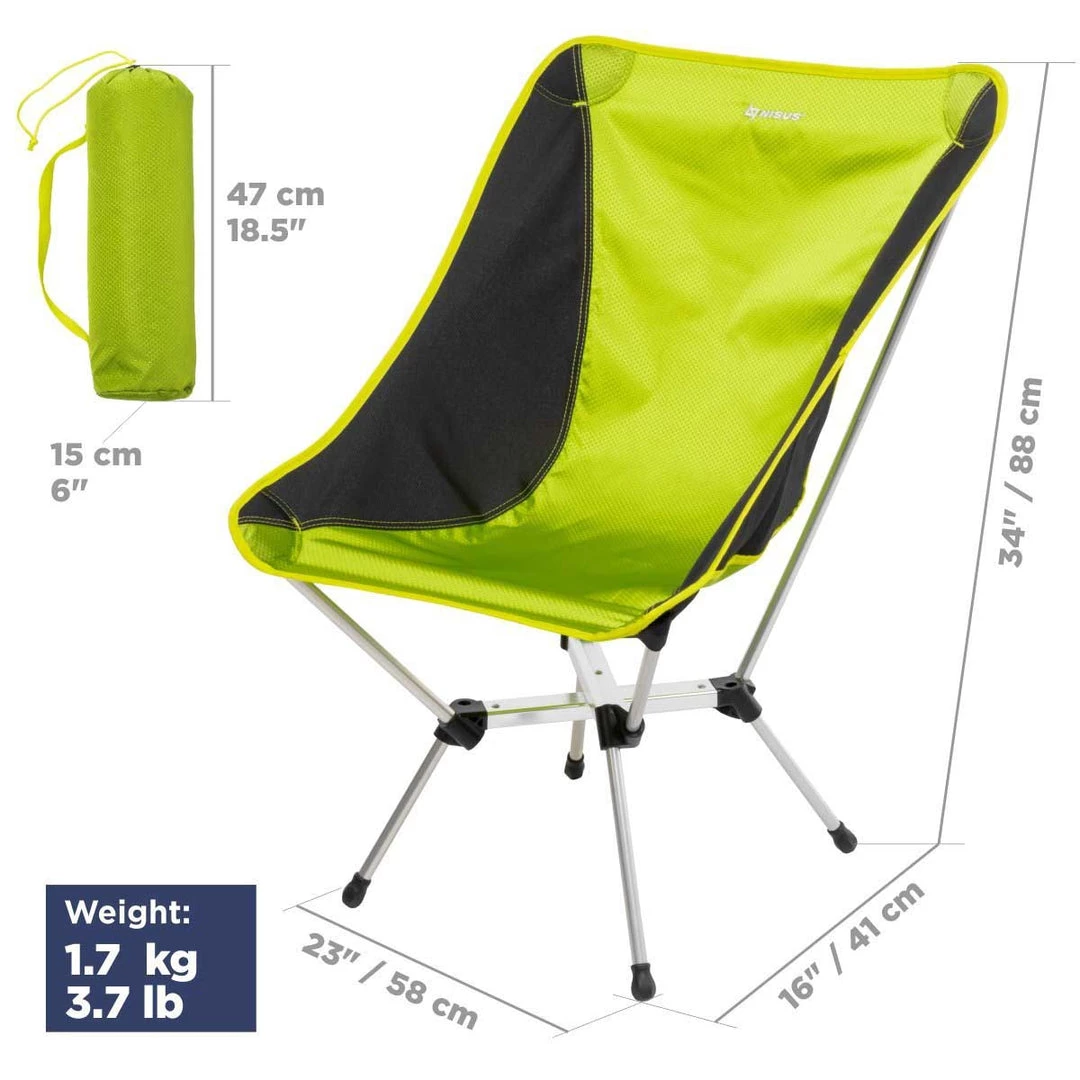 NISUS Ultralight High Back Folding Camping Sling Chair 4 NISUS Ultralight High Back Folding Camping Sling Chair