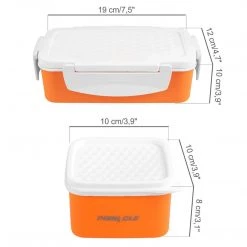 PINNACLE Camp Cookware Pyramid Set Of 3 Orange Plastic Lunch Containers | Insulated Bag | Food Storage Boxes - CLEARANCE 14 PINNACLE Camp Cookware Pyramid Set Of 3 Orange Plastic Lunch Containers | Insulated Bag | Food Storage Boxes - CLEARANCE