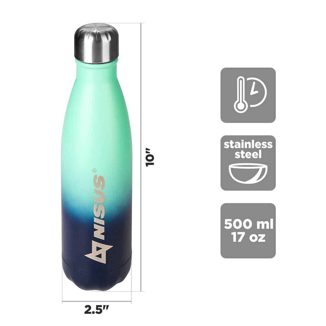 NISUS Water Bottles Double-Colored Twist Top Water Bottle | 17 Oz | Stainless Steel | CLEARANCE 4 NISUS Water Bottles Double-Colored Twist Top Water Bottle | 17 Oz | Stainless Steel | CLEARANCE