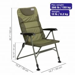 NISUS Big Camouflage Steel Carp Fishing Armchair