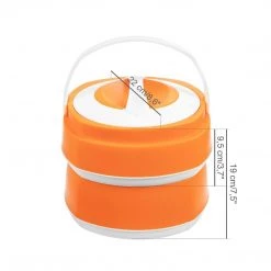 PINNACLE Camp Cookware Phoenix 2 Orange Stackable Plastic Lunch Boxes | 61 Oz | Stainless Steel Insulation | CLEARANCE