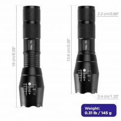 NISUS Flashlights Handheld Portable Flashlight With Zoom