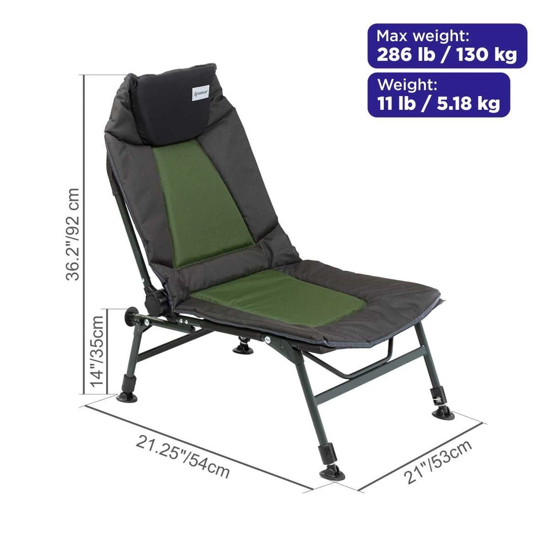 NISUS FISHING CHAIRS Set Of 2 Of Reclining Camping Lounger Chair For Outdoor 4 NISUS FISHING CHAIRS Set Of 2 Of Reclining Camping Lounger Chair For Outdoor