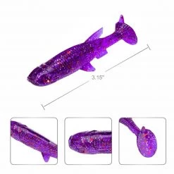 NISUS Nelma 3.15" Soft Paddle Tail Swimbait 6 Pcs In Pack Soft Bait Lure 10 NISUS Nelma 3.15