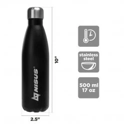 NISUS Twist Top Insulated Water Bottle | 17 Oz | Stainless Steel | CLEARANCE