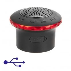 HELIOS Water Bottles Insulated Water Bottle With Bluetooth Speaker, Red, 15 Oz