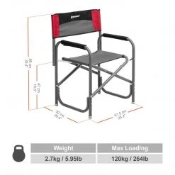 NISUS FISHING CHAIRS Portable Aluminum Folding Director's Chair For Camping