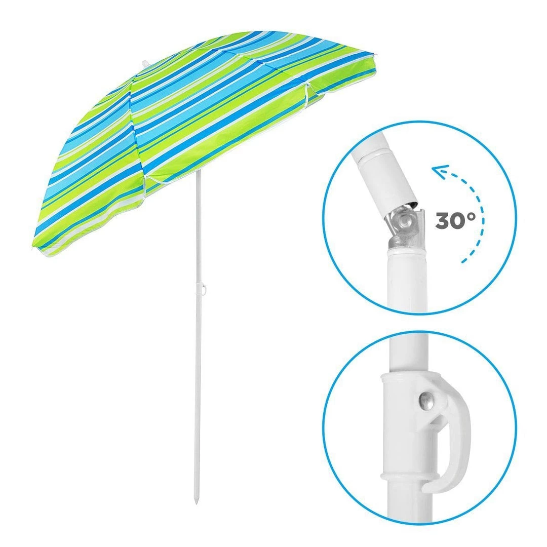 NISUS 4, 5 Ft Sea-Green Tilting Beach Umbrella With Carry Bag 9 NISUS 4, 5 Ft Sea-Green Tilting Beach Umbrella With Carry Bag