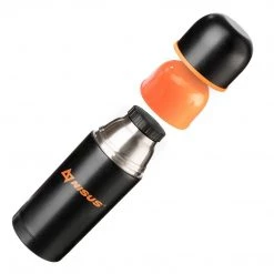 NISUS Water Flasks Portable Stainless Steel Vacuum Flask With 2 Lid Cups, 25 Oz, Black