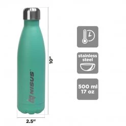 NISUS Twist Top Insulated Water Bottle | 17 Oz | Stainless Steel | CLEARANCE