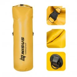 NISUS Dry Bags 90L Waterproof Bag, Large Dry Bag Yellow/Blue/Khaki