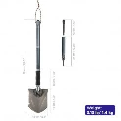 HELIOS Shovels Multifunctional 29-inch Folding Shovel For Camping