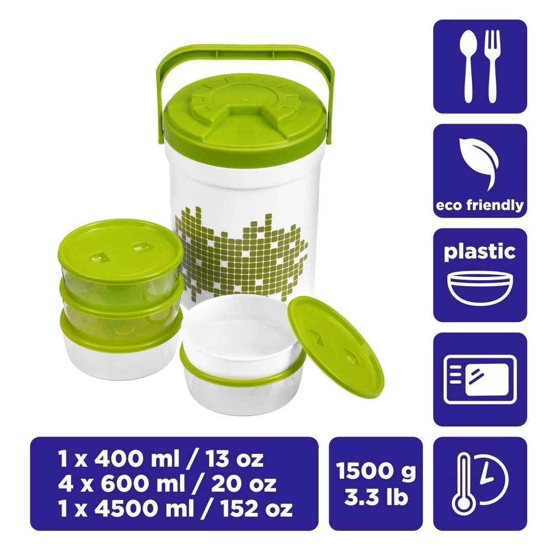 PINNACLE Camp Cookware Picnic Treat Set Of 6 Plastic Lunch Containers | Microwave Safe | Food Storage Boxes | CLEARANCE 4 PINNACLE Camp Cookware Picnic Treat Set Of 6 Plastic Lunch Containers | Microwave Safe | Food Storage Boxes | CLEARANCE