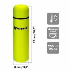 NISUS Water Flasks Portable Insulated Vacuum Flask With 2 Lid Cups, 25 Oz, Limited Edition