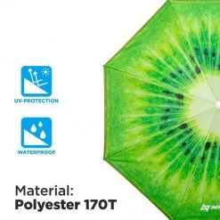 NISUS Beach Umbrellas Fruit Pattern Folding Tilting Beach Umbrella With Carry Bag