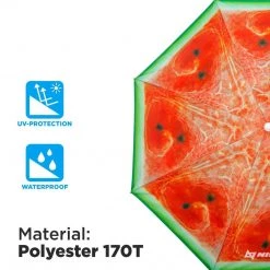 NISUS Beach Umbrellas Fruit Pattern Folding Tilting Beach Umbrella With Carry Bag