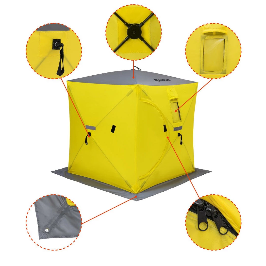 NISUS 2-Person Cube Series Pop-up Ice Fishing Shelter Ice Shelters 5 NISUS 2-Person Cube Series Pop-up Ice Fishing Shelter Ice Shelters