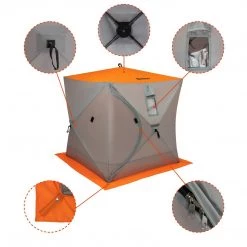 Ice Shelters NISUS 3-Person Cube Series Pop-up Ice Fishing Shelter