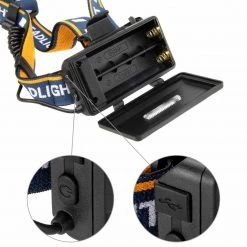 NISUS Headlamps LED Rechargeable Water-resistant Headlamp, Red And White Light