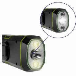 HELIOS Flashlights Portable Micro USB Radio Lantern, Green/Orange