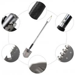 HELIOS Multifunctional 35-inch Folding Survival Shovel For Camping Shovels