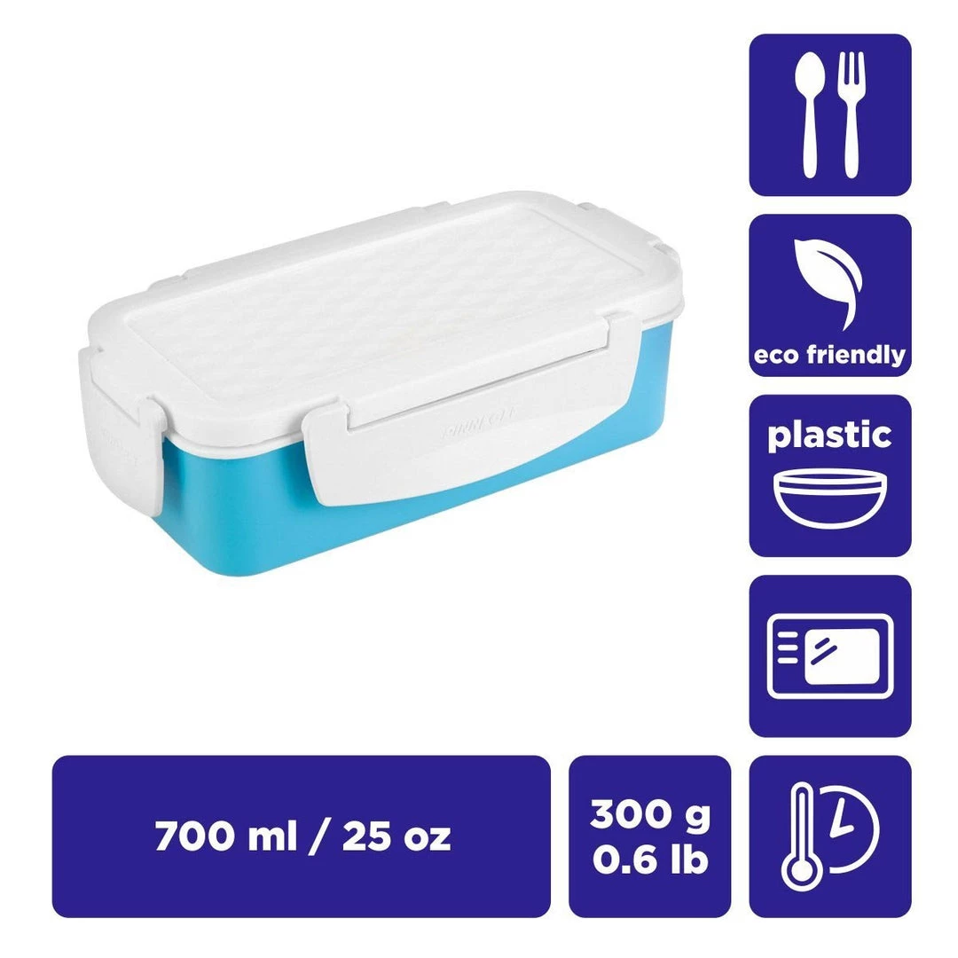 PINNACLE Camp Cookware Petra Blue Plastic Rectangular Lunch Container | 27 Oz | Food Storage Box | CLEARANCE 5 PINNACLE Camp Cookware Petra Blue Plastic Rectangular Lunch Container | 27 Oz | Food Storage Box | CLEARANCE