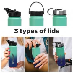 NISUS Water Bottles Stainless Steel Water Bottle With 3 Lid Types, 18 Oz, Double Colored | CLEARANCE 26 NISUS Water Bottles Stainless Steel Water Bottle With 3 Lid Types, 18 Oz, Double Colored | CLEARANCE