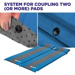 NISUS 2-inch Self Inflating Camping Sleeping Pad, Blue And Gray