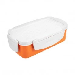 PINNACLE Camp Cookware Pyramid Set Of 3 Orange Plastic Lunch Containers | Insulated Bag | Food Storage Boxes - CLEARANCE