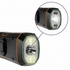 HELIOS Flashlights Portable Micro USB Radio Lantern, Green/Orange