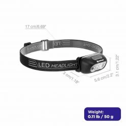 NISUS USB Rechargeable Smart Sensor Mode Water-Resistant Headlamp