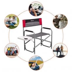 NISUS Folding Aluminum Director's Chair With Side Table - Oversized