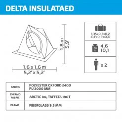 NISUS Insulated 3-Person Delta Series Pop-up Ice Fishing Shelter