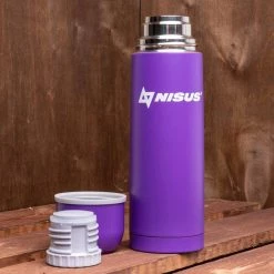 NISUS Water Flasks Portable Insulated Vacuum Flask With 2 Lid Cups, 25 Oz, Limited Edition 24 NISUS Water Flasks Portable Insulated Vacuum Flask With 2 Lid Cups, 25 Oz, Limited Edition