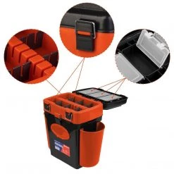 NISUS Ice Fish Boxes & Bait Bucket FishBox 10 Liter SeatBox For Ice Fishing, 2 Compartments