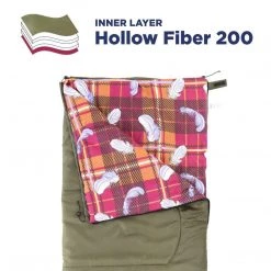 NISUS Sleeping Bags TRAVEL 185/70/200 Lightweight Synthetic Cotton Lined Camping Sleeping Bag