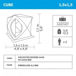 NISUS 2-Person Cube Series Pop-up Ice Fishing Shelter Ice Shelters 18 NISUS 2-Person Cube Series Pop-up Ice Fishing Shelter Ice Shelters