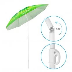 NISUS Beach Umbrellas Fruit Pattern Folding Tilting Beach Umbrella With Carry Bag