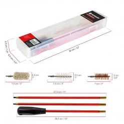 HELIOS Gun Cleaning Kit, 16 Caliber, 4 Items, Plastic Case